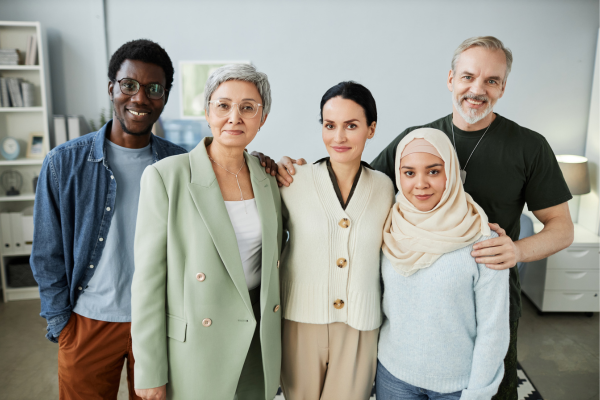 A diverse group of patients symbolizing the importance of inclusive patient recruitment for clinical trials and healthcare services